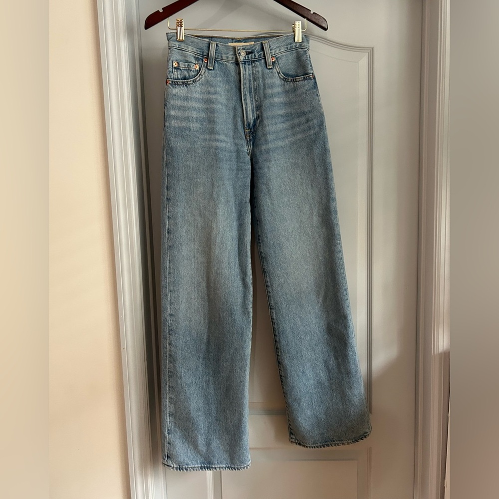 Levi's Light Blue High Rise Wide Leg Jeans